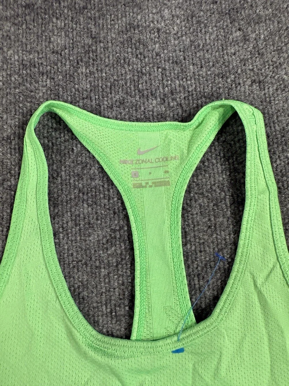 Nike Zoom Cool Womens Small Green Racerback Running Tank Top Dri Fit Athletic